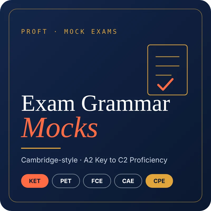 Exam Grammar Mocks